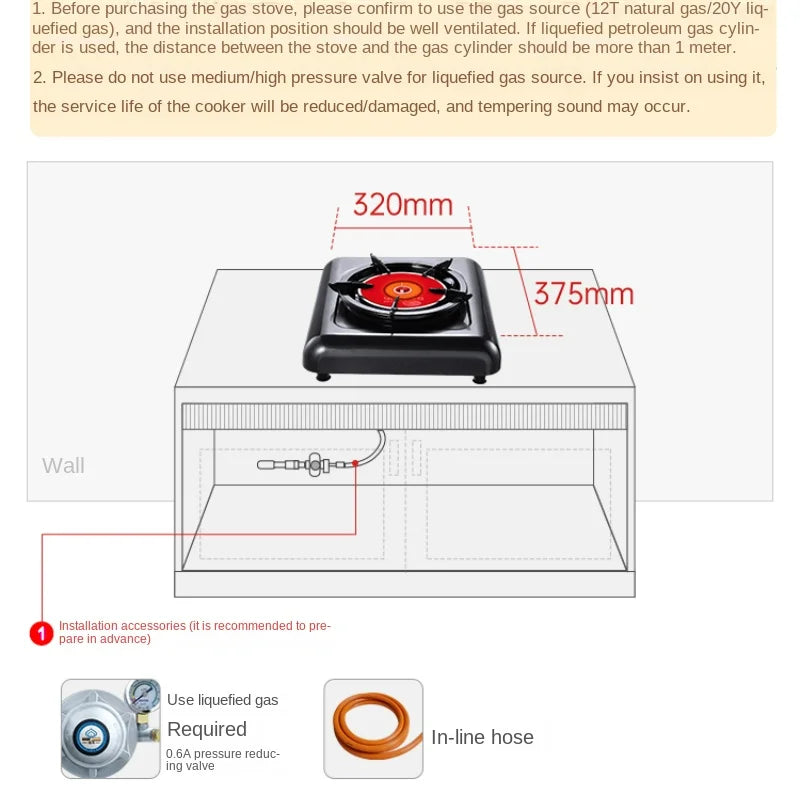 Infrared Cookerfierce Fire Gas Stove Single Stoves, Ionic