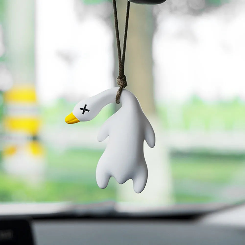 Funny Swing Goose Roasted White Roast Duck Car