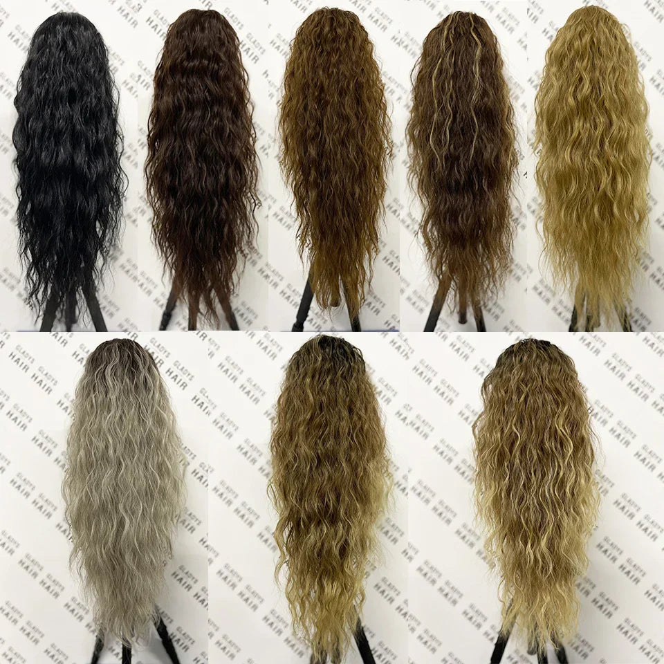 Curly Ponytail Extensions Clip in Synthetic Drawstring Ponytail