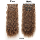 Long Curl Wave Clip In Hair Extensions 6Pcs/Set