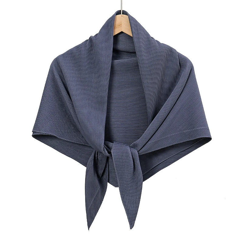 Maldives Wholesale Muslim Pleated Square Scarf Matt Silk