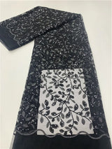 Green French Sequins Net Lace Fabric 2023 High