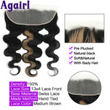 1B27 Highlights Blonde Body Wave Bundles With Frontal