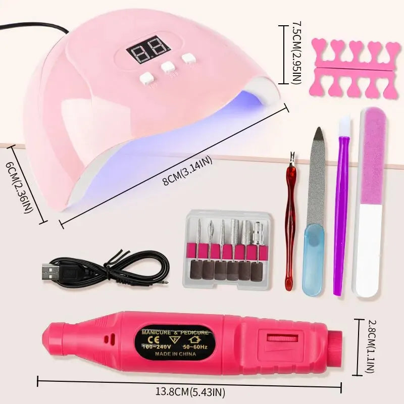 UV LED Lamp Kit With 20000RPM Electric Nail