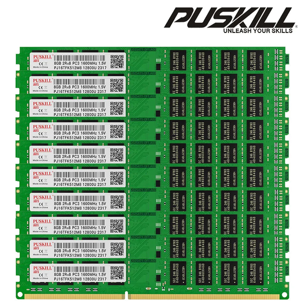 10 PCS PUSKILL Desktop Memoria Ram DDR3 8GB