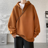 Turtleneck Hoodie Zipper Pullovers Streetwear Hip Hop Hooded