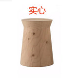 Creative Solid Wood Stool Log Pouf Sitting Stool