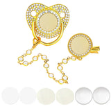 Blank Personalized Baby Pacifier with Chain Clips Covers