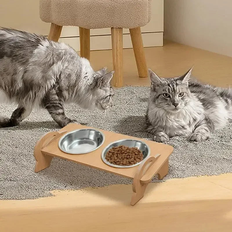 Double And Food Bowls Feeder & Stainless For