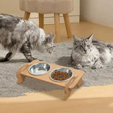 Double And Food Bowls Feeder & Stainless For