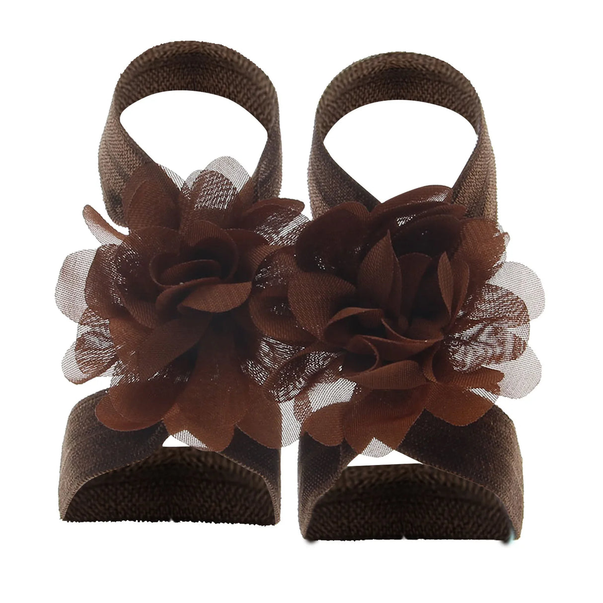 Cute Flower Chiffon Baby Sandals Soft Breathable Solid