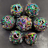 7PCS/SET DND Metal Dice Set Three-dimensional Flying Dragon