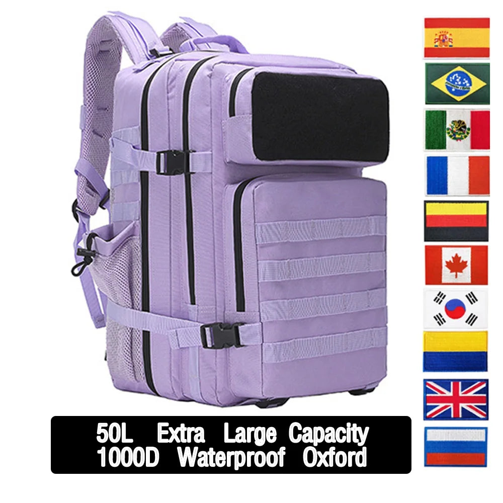 45L Military Tactical Backpack, Large Capacity Outdoor Rucksack