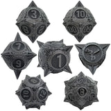 7pcs Solid Metal Dice Beautiful and Finely Crafted