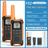 2PCS Baofeng F22 Walkie Talkie Portable Mini Communication