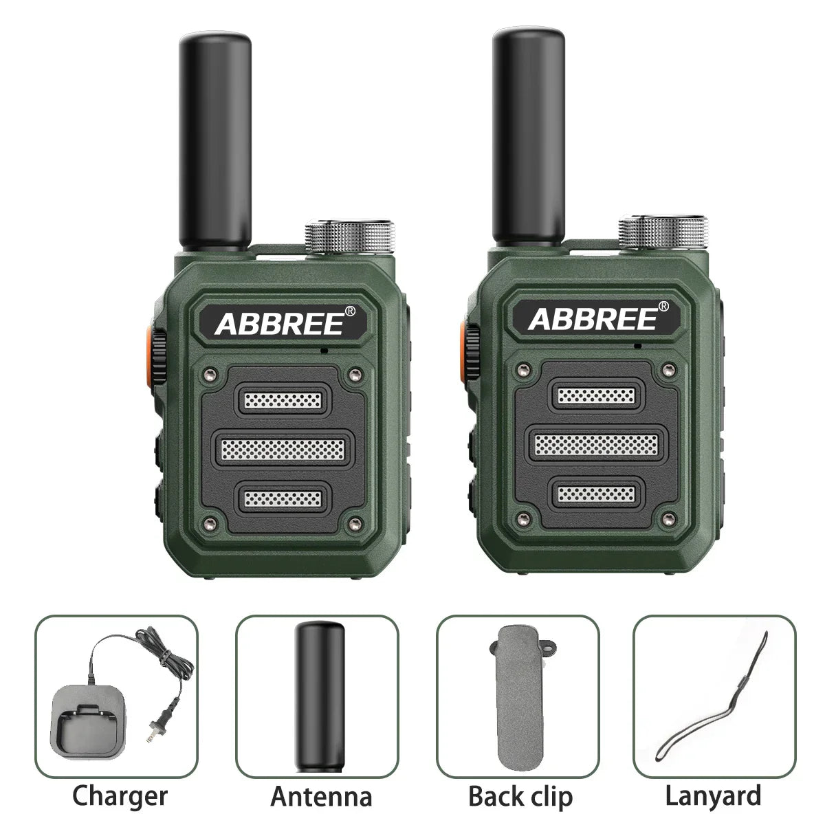 2PCS ABBREE AR-63 Mini Walkie talkie Wireless Copy