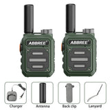 2PCS ABBREE AR-63 Mini Walkie talkie Wireless Copy