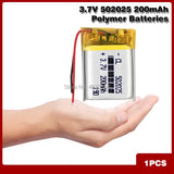 Chinese 502025 3.7v lithium ion battery 200 mah