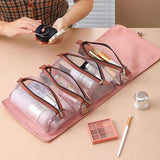 4Pcs Detachable Makeup Bag Set - Large Capacity Travel Pouch