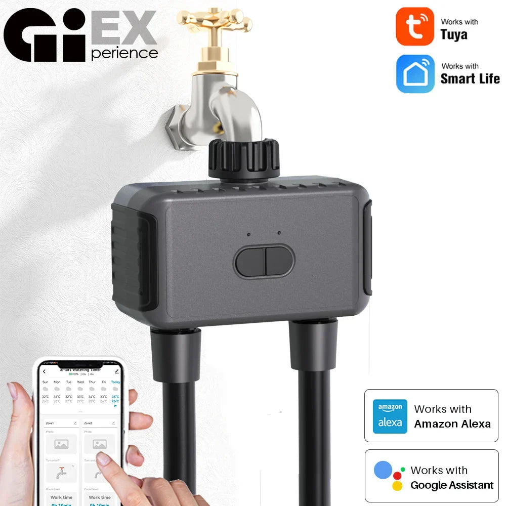 Smart 2 Zone Watering Timer Bluetooth WIFI Garden