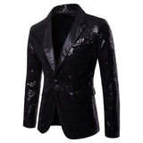 Men's Suit Round Sequin Pocket Single Row Button