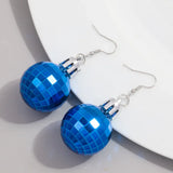 FishSheep Christmas Acrylic Mirror Disco Ball Drop Earring