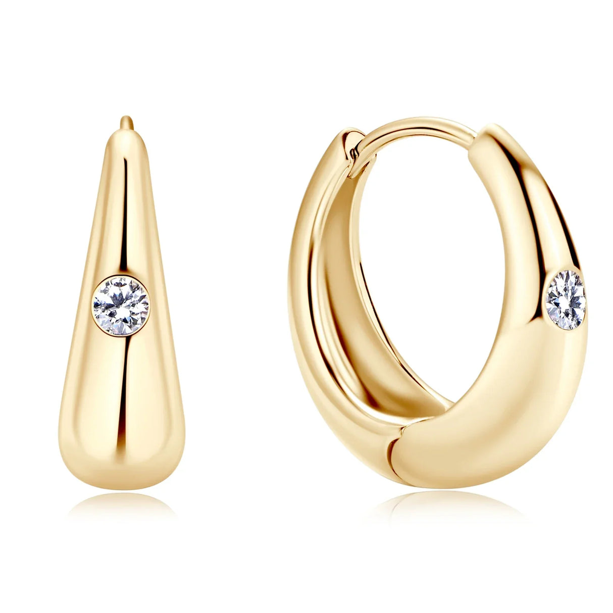 Sweetrain 2.5mm Moissanite Hoop Earrings For Women 925