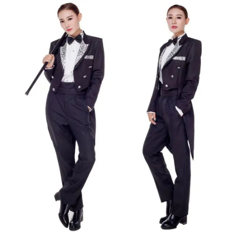 Men's Tuxedo Suits Set Classic Formal Tailcoat Tuxedo