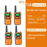 2/4/6 PCS ABBREE Walkie Talkie PMR/FRS UHF Mini