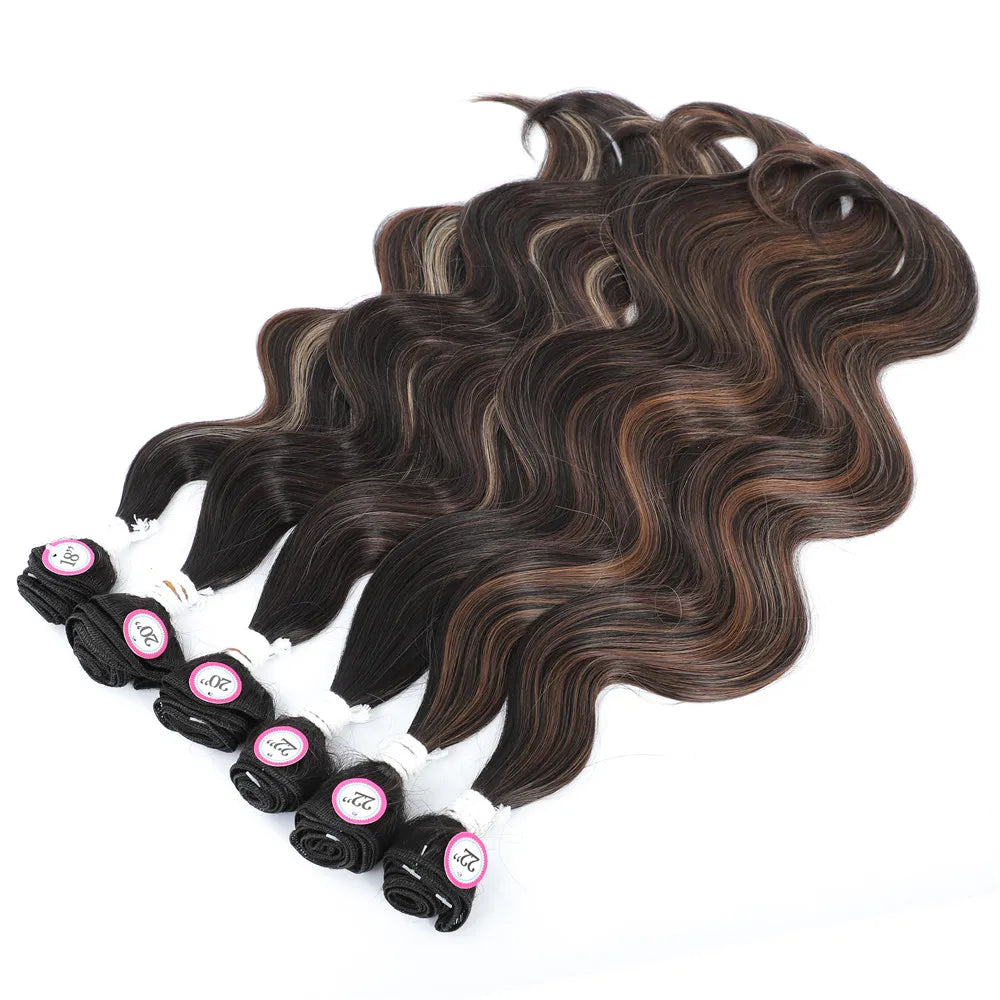 X-TRESS Body Wave Hair Bundles With Middle Part