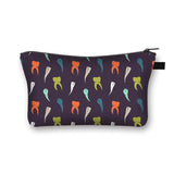 Cartoon Teeth and Tooth Fairy Print Cosmetic Case