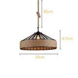 Classical Hemp Rope Pendant Hanging Lamp Lustre