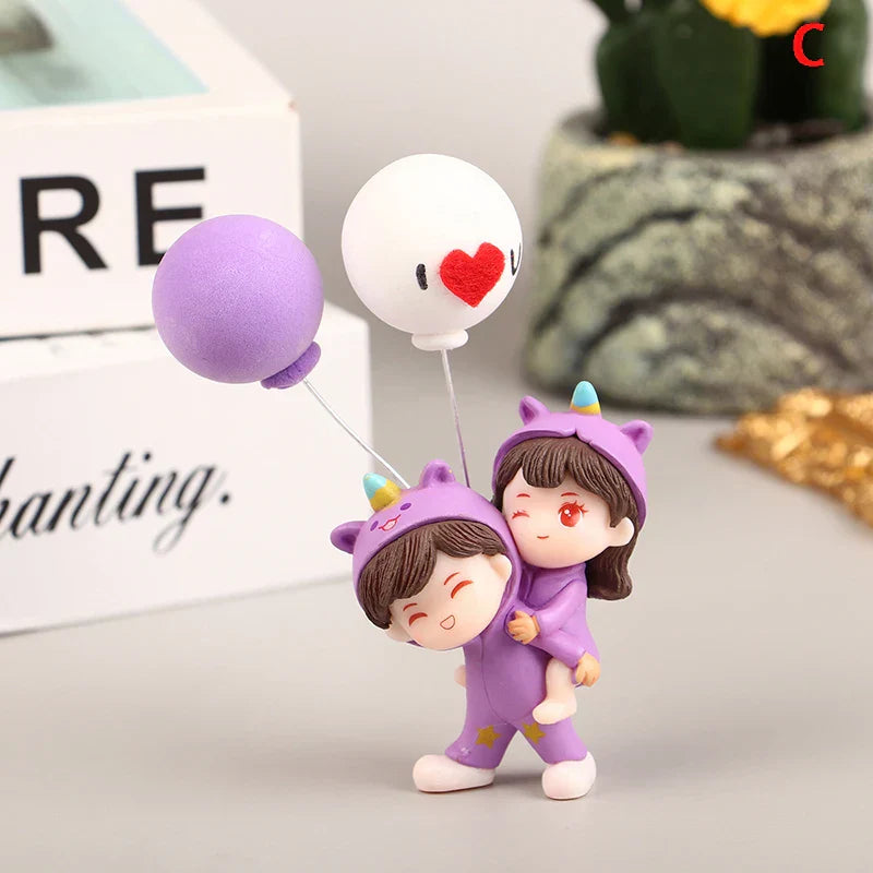 1Pair Cute Creative Cartoon Purple Pajamas Couple Car