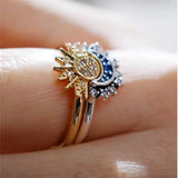 2023 New Adjustable Sun and Moon Ring Overlapping