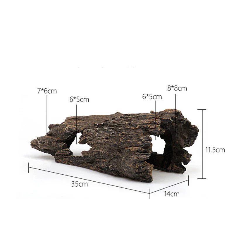 Resin Tree Cave Fish Tank Ornaments Reptile Shelter