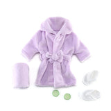 Baby Photo Shooting  Accessories Bath Robe Headwrap Plush Bathrobe Towel Infant Costume Photostudio Posing Suit Newborns Shower