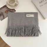 Luxury Brand Wool Scarf For Women Men Solid
