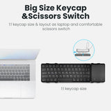 BOW Hebrew/Korea/Russia Wireless Folding Keyboard with Touchpad Rechargeable