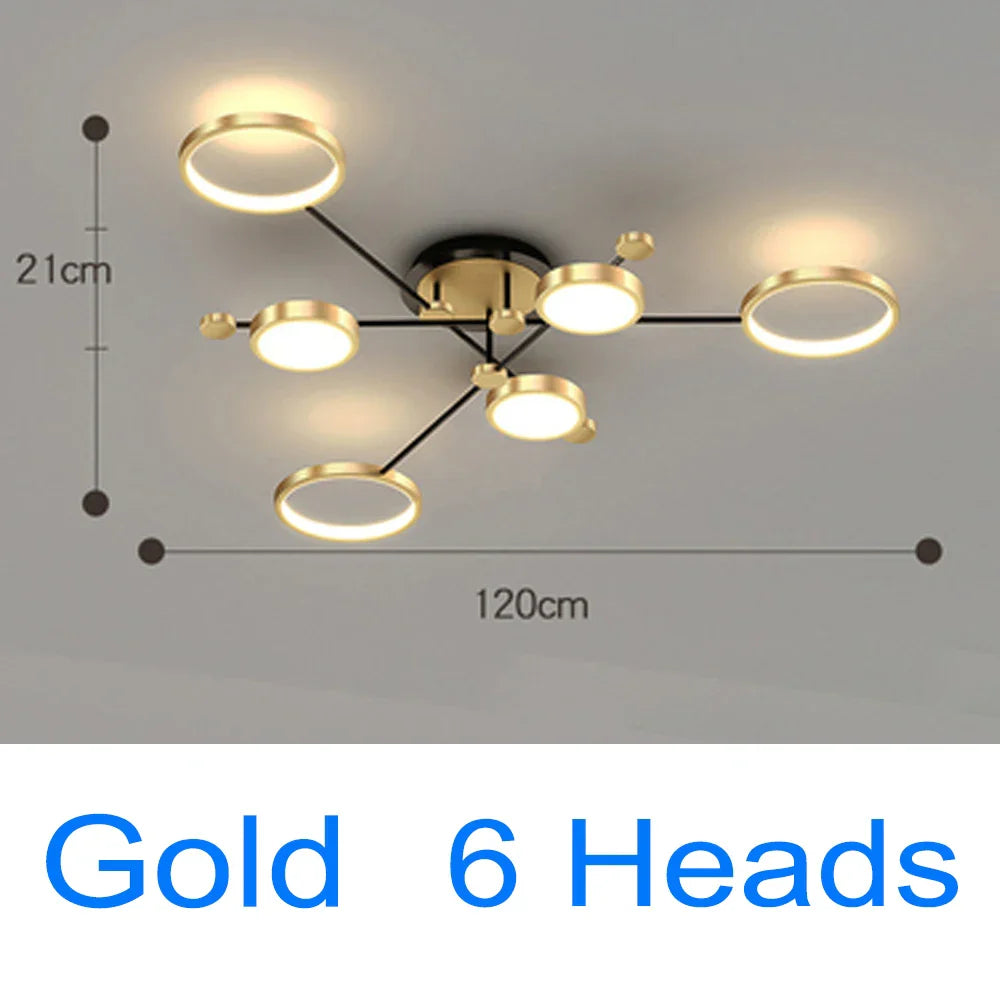 Modern Pendant Light LED Nordic Lamp Gold Black