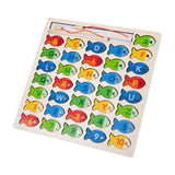 Montessori Baby Wooden Magnetic Fishing Toys Letter Cognition