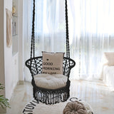 1pc Hanging Hammock Chair, Cotton Rope, Macrame Swing,