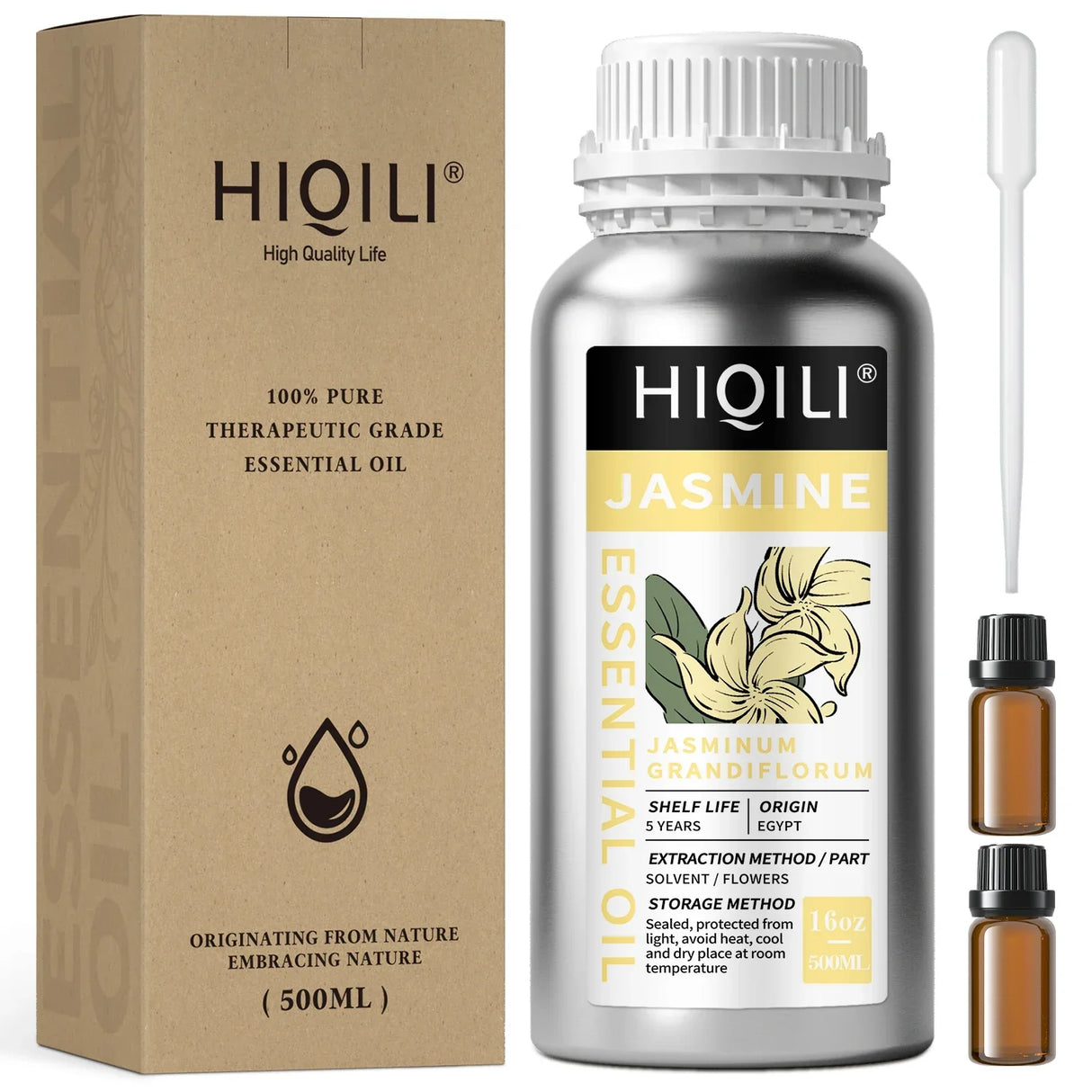 HIQILI 500ML Lemon Essential Oils,100% Pure Nature for Aromatherapy | Used for Diffuser，Humidifier，Massage | Clean and Steriliz