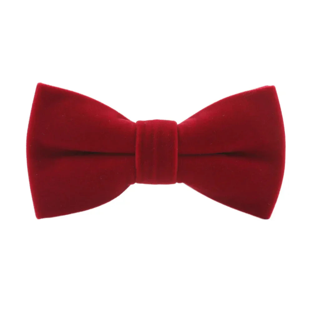Navy Blue Black Velvet Bowties For Man Bowtie