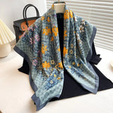 Luxury Women 90x90CM New Twill Silk Big Square