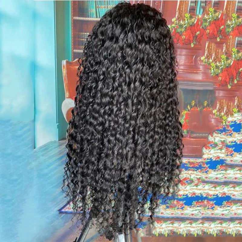 180% Density Black Glueless Soft 26Inch Long Kinky