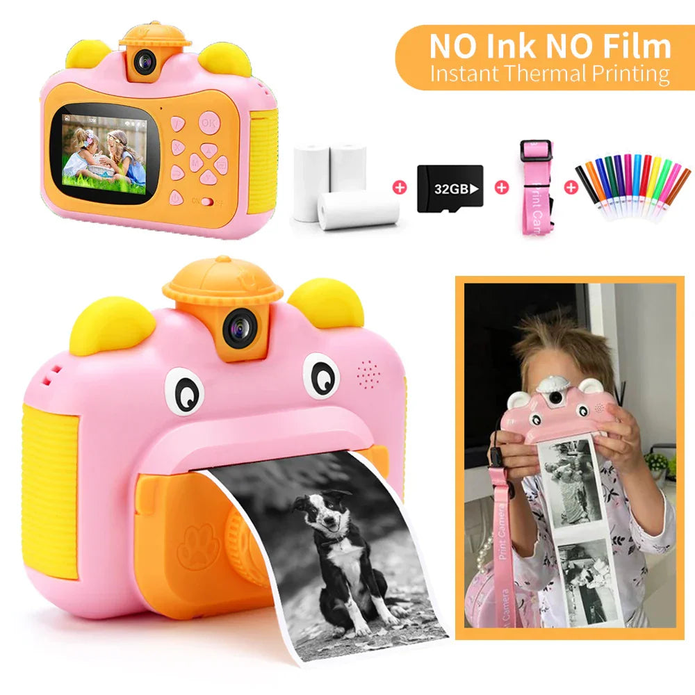 Kids Camera Instant Print Camera for Children 1080P