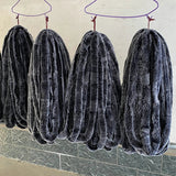 5m Natural Rabbit Fur Ribbon Tapes Frost Color