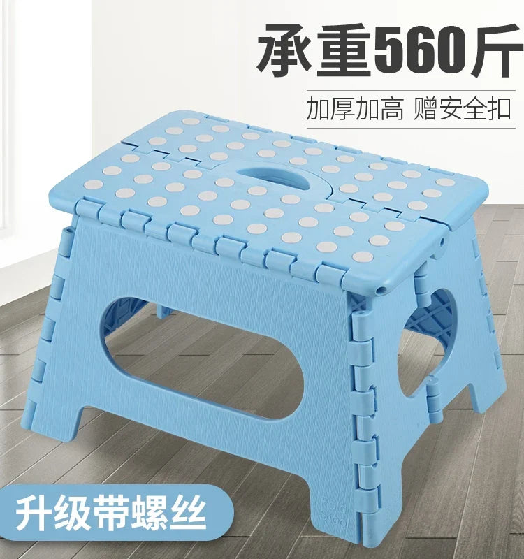 Folding Plastic Small bench household Portable Chair Thickened