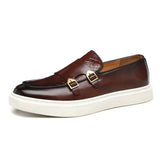 Men's Casual Shoes Fashion Snakeskin Grain Leather Men
