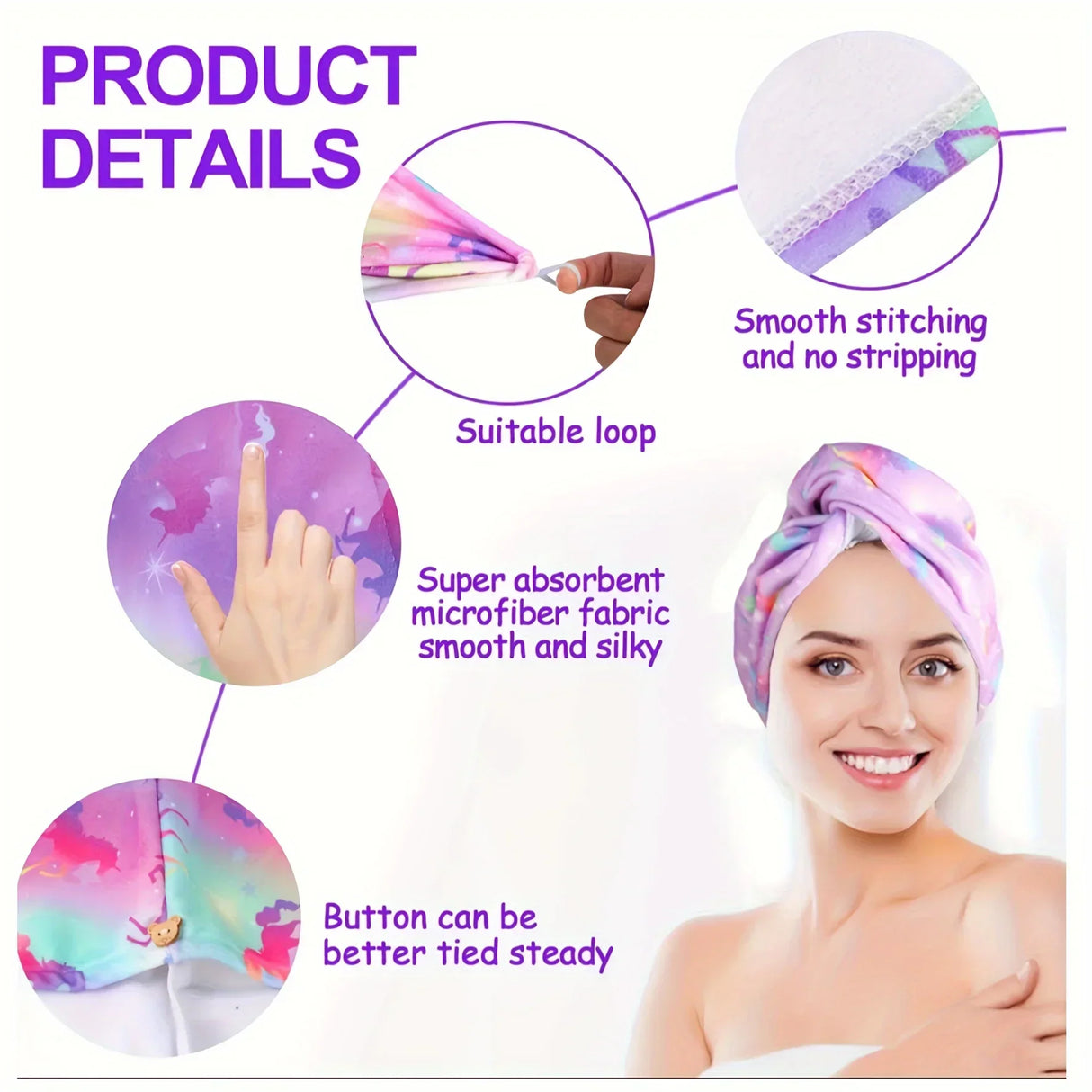 Microfiber Hair Drying Towel Hair Towel Wrap for